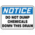 7" x 10" Notice Do not Dump Chemicals Down this Drain Sign