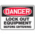 7" x 10" Lock out Equipment Before Entering Sign
