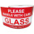 GLASS PLEASE HANDLE WITH CARE 3 IN. X 5 IN. RED ON WHITE LABELS 500 / ROLL