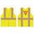 5XL CL-2 SAFETY VEST W/ COLOR WC LOGO PRINTED BACK CENTER - VEST HAS POCKETS & ZIPPER CLOSURE & TWO TONE STRIPING
