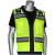 ANSI Type R Class 2 Two-Tone Eleven Pocket Tech-Ready Mesh Surveyors Vest, Hi-Vis Yellow, Large