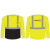 XL CLS 2 HI-VIS YEL L/S SHIRT - BLACK BOTTOM  W/VALMONT LOGO (1C - 2L)