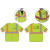 5-XL CLASS 3 ECONOMY SAFETY VEST LIME W/ ZIPPER CLOSURE   W/ MERIDIAN WASTE-ECO SVCS LOGO 3C - 2L