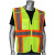 Class 2 Expandable 5-Point Break-Away Vest, Two-Tone Stripe, Hi-Vis Yellow, 2-XL / 5-XL