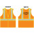XL CLS 2 SAFETY VEST - HI-VIS ORANGE MESH W/ TWO TONE STRIPE ZIPPER CLOSURE  W/ J & S ASPHALT LOGO (1C - 1L)