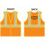 5-XL CLS 2 SAFETY VEST - HI-VIS ORANGE MESH W/ TWO TONE STRIPE ZIPPER CLOSURE