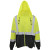 Class 3 Black Bottom Sweatshirt, Full-Zip, Snap-Off Hood, Hi-Vis Yellow, 2-XL
