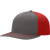 Charcoal/Red Twill Back Trucker Cap