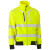Premium Men's Class 3 Soft Shell Bomber Jacket w/ Segmented Striping, Hi-Vis Yellow, Medium