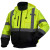 Class 3 Black Bottom Waterproof Heated Jacket w/ Removable Fleece Liner, Hi-Vis Yellow, 2-XL