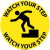 17" Watch Your Step Floor Sign