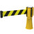 Yellow Retractable Barricade Belt Cone Topper, Yellow/Black Tape, 9.5' Length