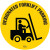 Mighty Line® Floor Sign, Designated Forklift Parking, Yellow, 24"
