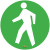 Mighty Line® Floor Sign, Pedestrian Man, Green, 16"