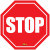 Mighty Line® Floor Sign, Modern Stop Sign, Red, 24"