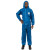 ViroGuard® Blue Microporous Coverall with Hood, Elastic Wrists, Ankles, & Back, No Boots, Large