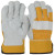 Best Single Palm Leather Work Glove, Yellow Canvas Back, 3-XL