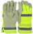 Pigskin Leather Palm Glove, Hi-Vis Back, Thermal Lining, 2-XL
