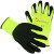 15 Gauge Hi-Vis Yellow Nylon Glove, Black Nitrile MicroSurface Grip, Small
