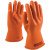 Novax® Rubber Insulating Electrical Gloves, Orange, Class 0, 11" Length, Size 11 (2-XL)