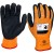 RhinoYarn® Cut-Resistant Glove, Orange w/Black Nitrile Coated Palm, Medium