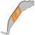 BTB Right Hand Cold Knife Blade - 3/4" Tip
