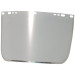 9" X 15-1/2" Clear PETG Face Shield, Aluminum Bound, Flat Base, Universal Fit