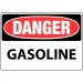 7" x 10" Rigid Plastic Danger Gasoline Sign