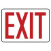7" x 10" Red Exit Sign
