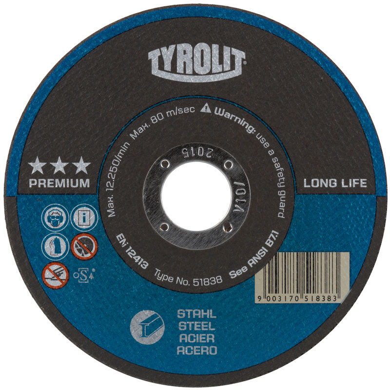 4-1/2" x 3/32" x 7/8" SECUR XTRA® Long Life Cutting Wheel (Max RPM: 13,300)