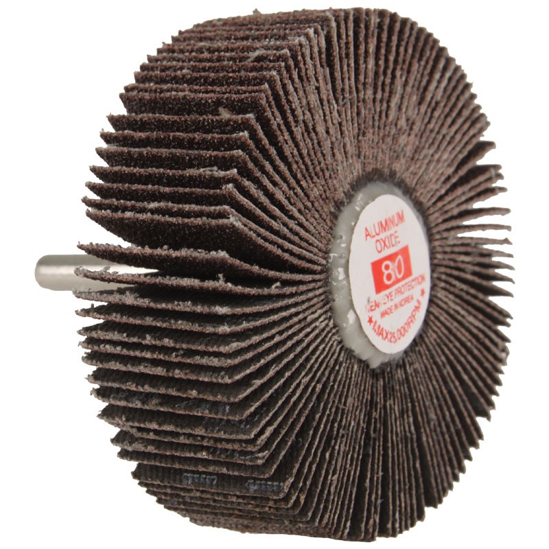 3" x 1" x 1/4" 80# Aluminum Oxide Flap Wheel