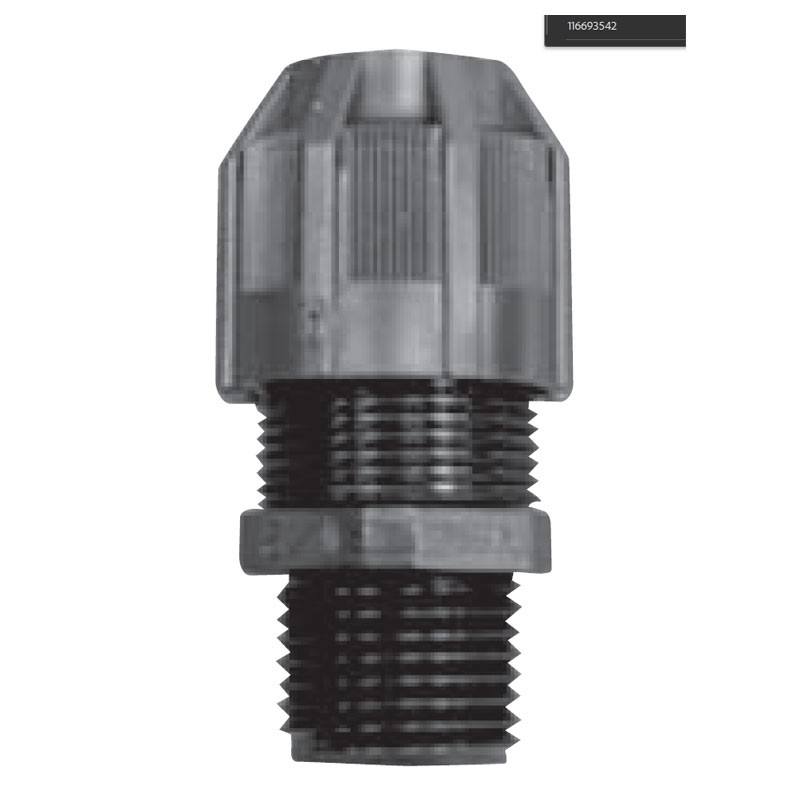 3/4" Straight Nylon Cord Grip Connector, .500" - .750"  Cord Diameter Range