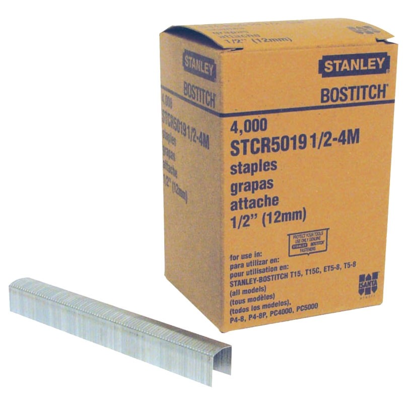 1/2" X 7/16" Bostitch Power Crown Staple, 1,000/ Case