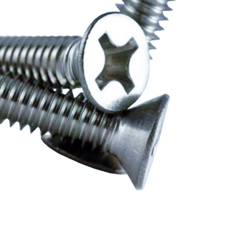 3/8-16 x 3" Phillips Flat Head Machine Screw, Zinc