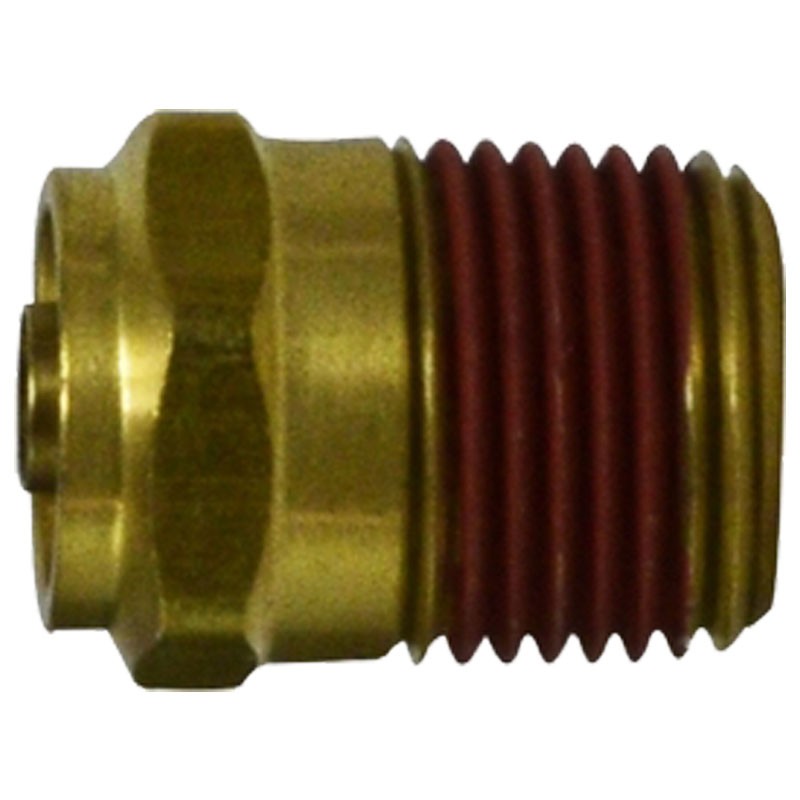 3/8" x 3/8" Push In Male DOT Connector, Brass