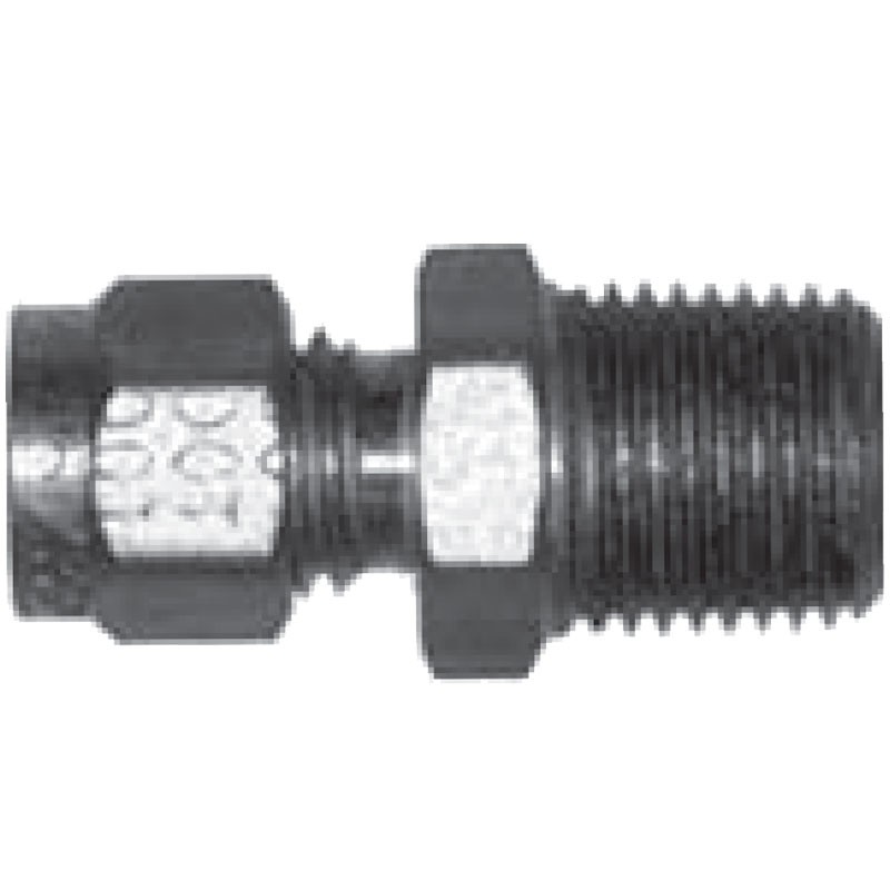 5/32" x 1/16" D.O.T. Male Connector, Brass