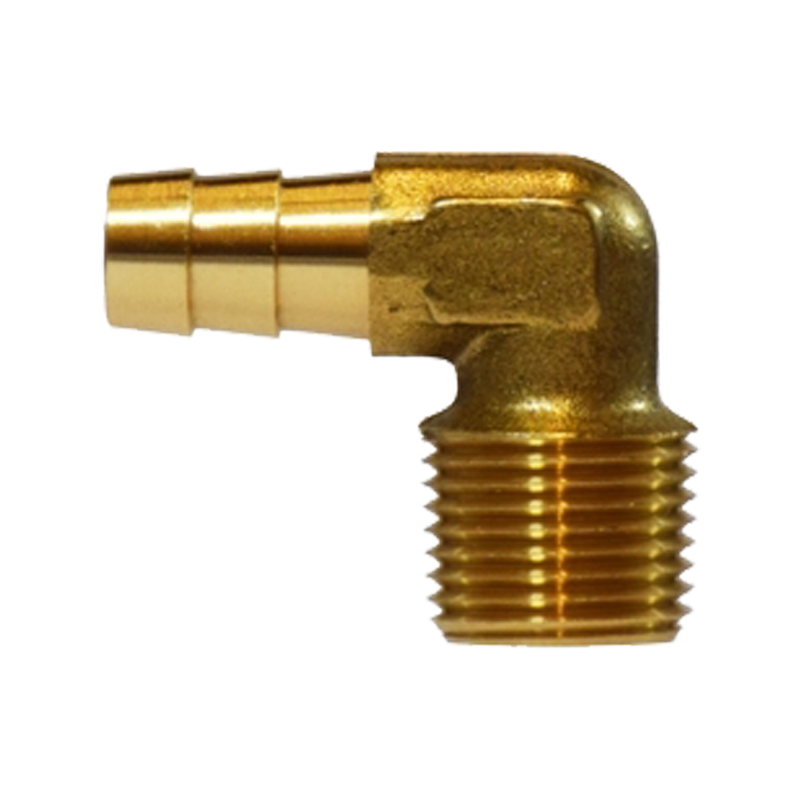 3/4" ID. x 1/2" MPT 90 Degree Hose Barb, Brass
