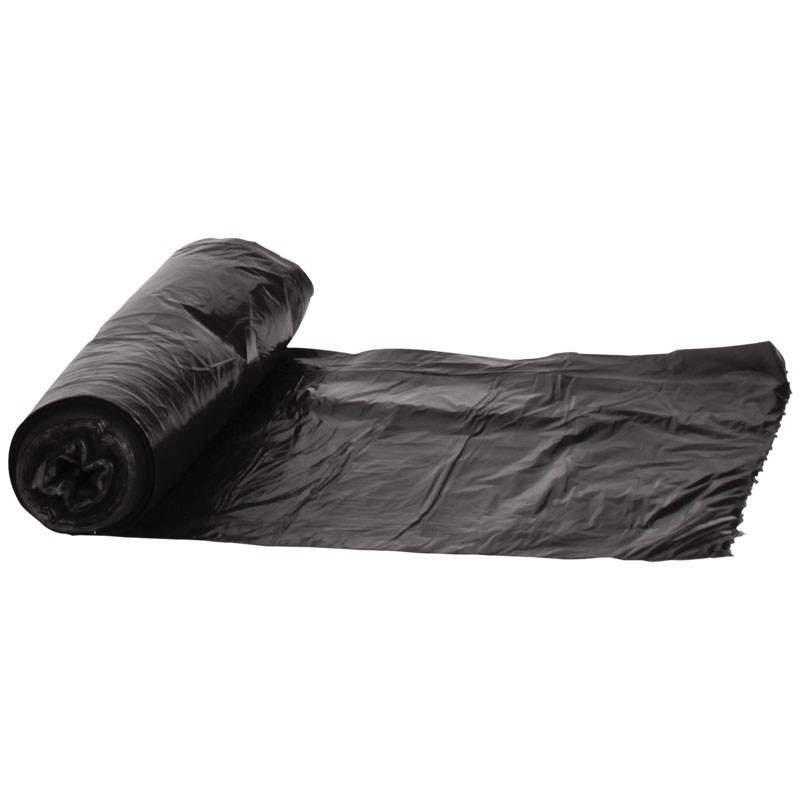 60 Gallon Can Liner / Trash Bag, 38" x 58", 1.60 Mil., Black, 100/Case