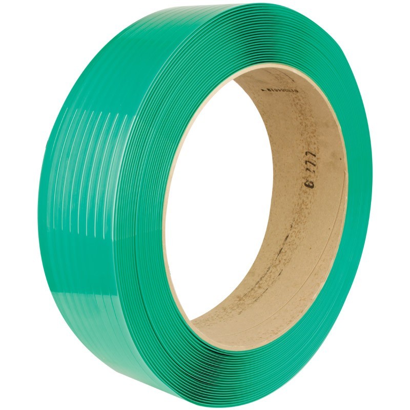 1/2" x 5,800' x .025 775 Lbs. Smooth Polyester Strapping - Green