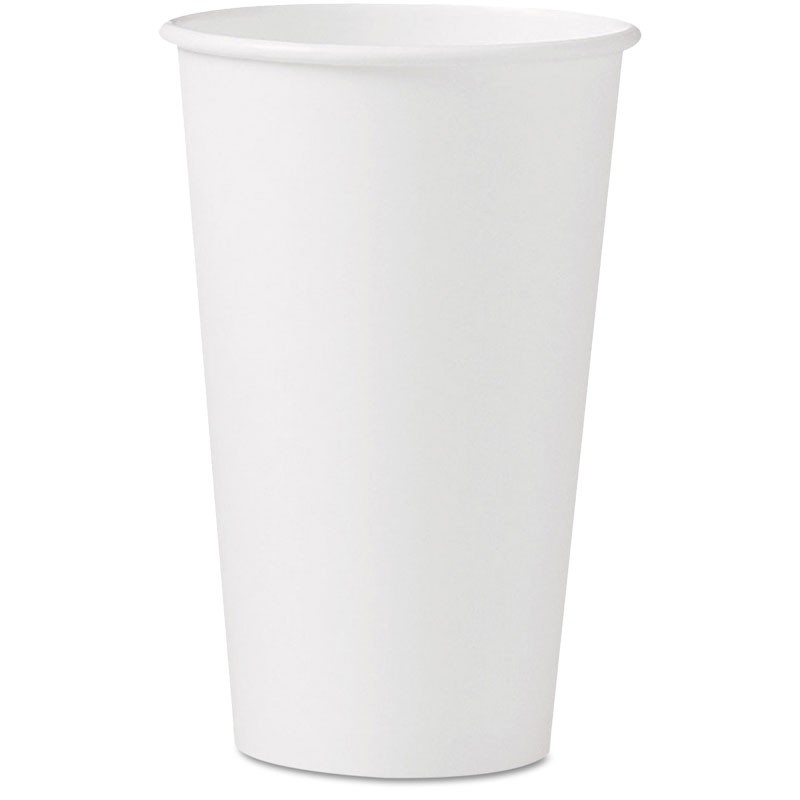 16 Oz. Polycoated Hot Paper Cups White