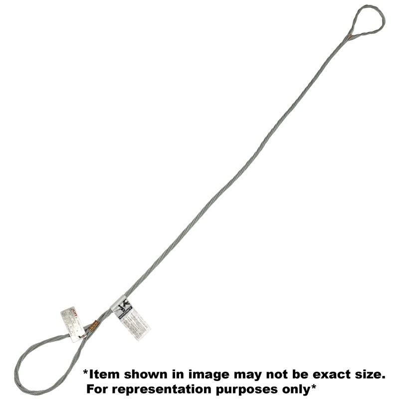 WIRE ROPE SLING 3/16"-9/16" FIN X 12' 7-PART STD 8" EYES