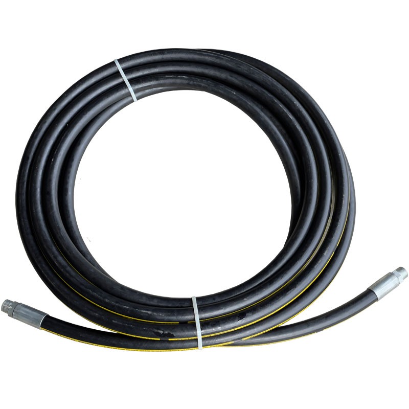 1" x 50' Rubber Water Blast Hose, 10,000 PSI, 1" NPT Male x Male, with QR Label