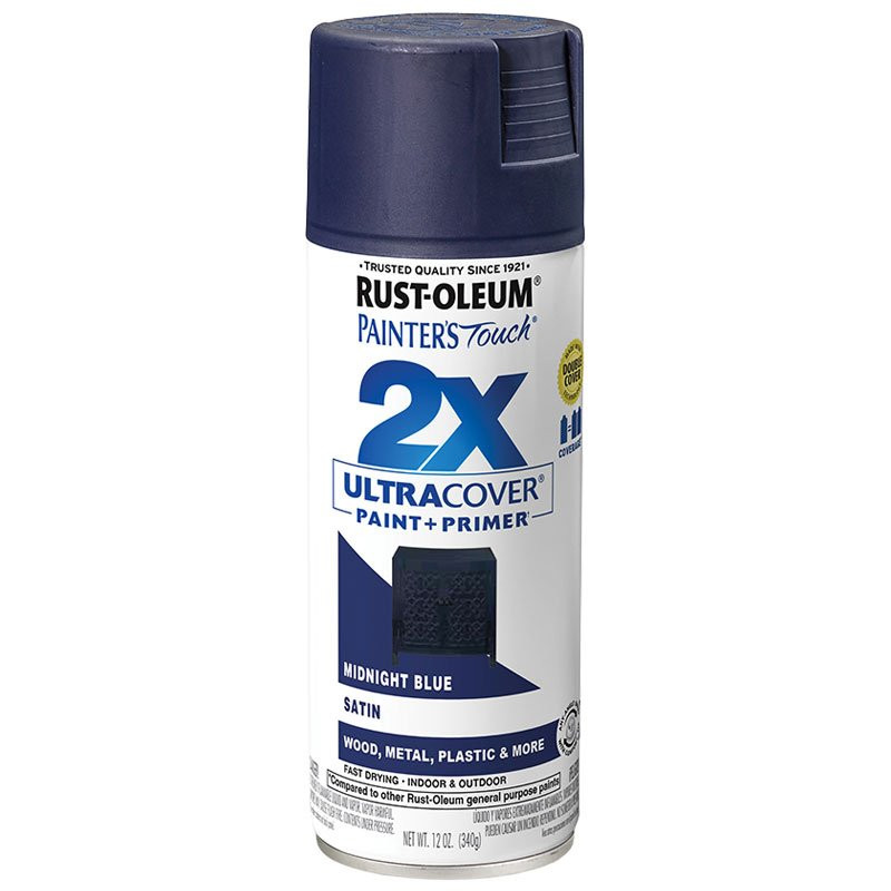Painter's Touch® 2X Ultra Cover® Satin Midnight Blue Spray Paint, 12 oz.