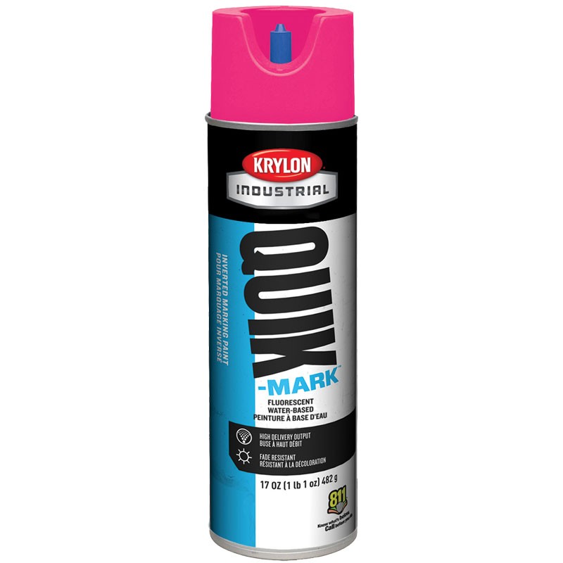 # S03612 Quick-Mark® Inverted Marking Spray Paint - 20 oz. - Flourescent Pink