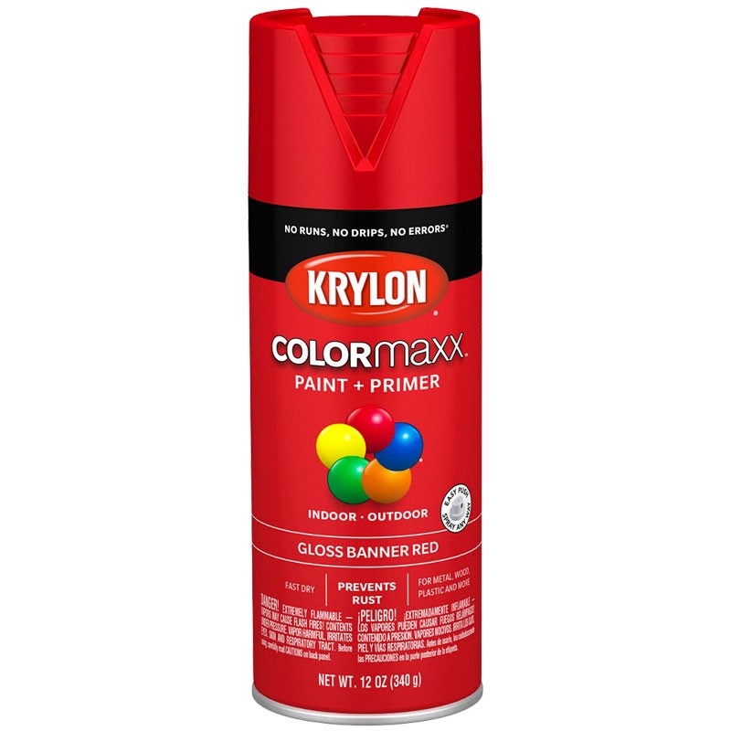 ColorMaxx™ Spray Paint, 12 Oz. Aerosol, Gloss Banner Red