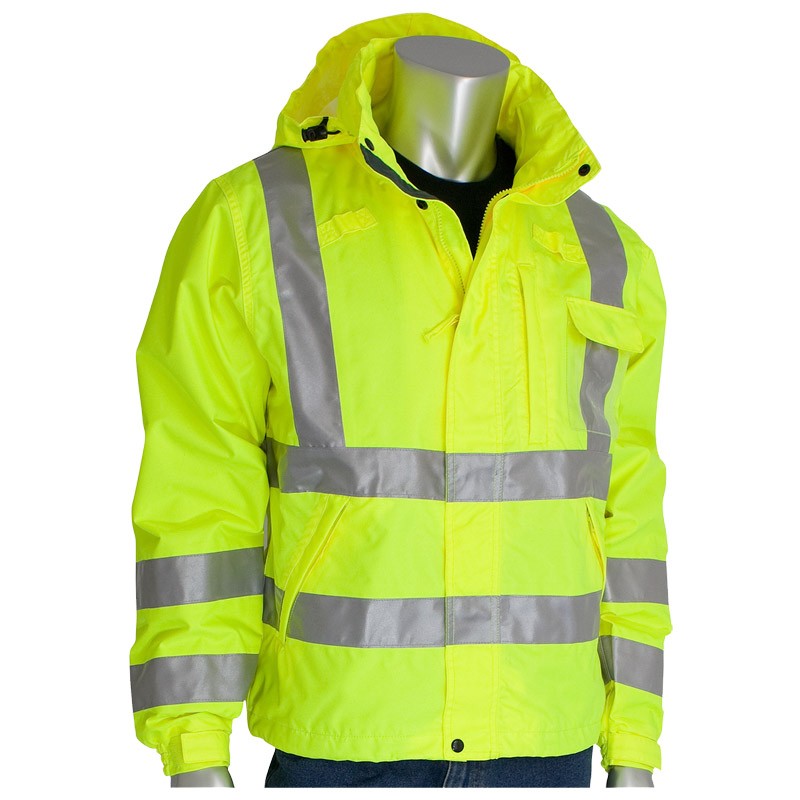 CLASS 3 HI VIZ MED RAIN JACKET