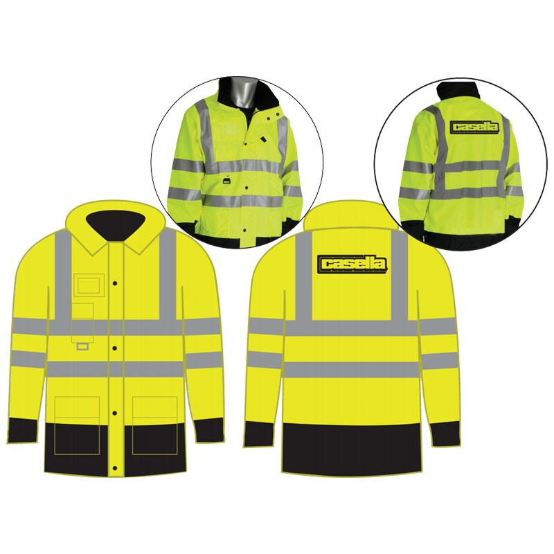 2-XL 7 IN 1 CLASS 3 JACKET HI-VIS YEL W/ CASELLA WASTE LOGO (1C - 1L)