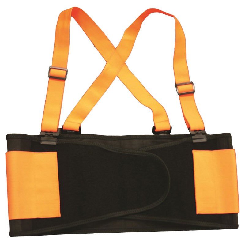 Large Orange Hi-Vis Back Support