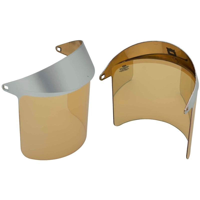 Oberon 8 x 14  x .100 Molded Polycarbonated Face Shield, Gold