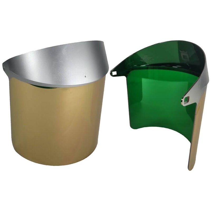 Oberon 8 x 14  x .100 Molded Polycarbonated Face Shield, Green